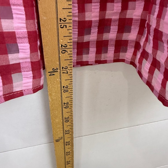 NEW Eva Franco Pink TEXTURED PLAID Midi Skirt WOMEN 2 Party ANTHROPOLOGIE - Picture 9 of 12